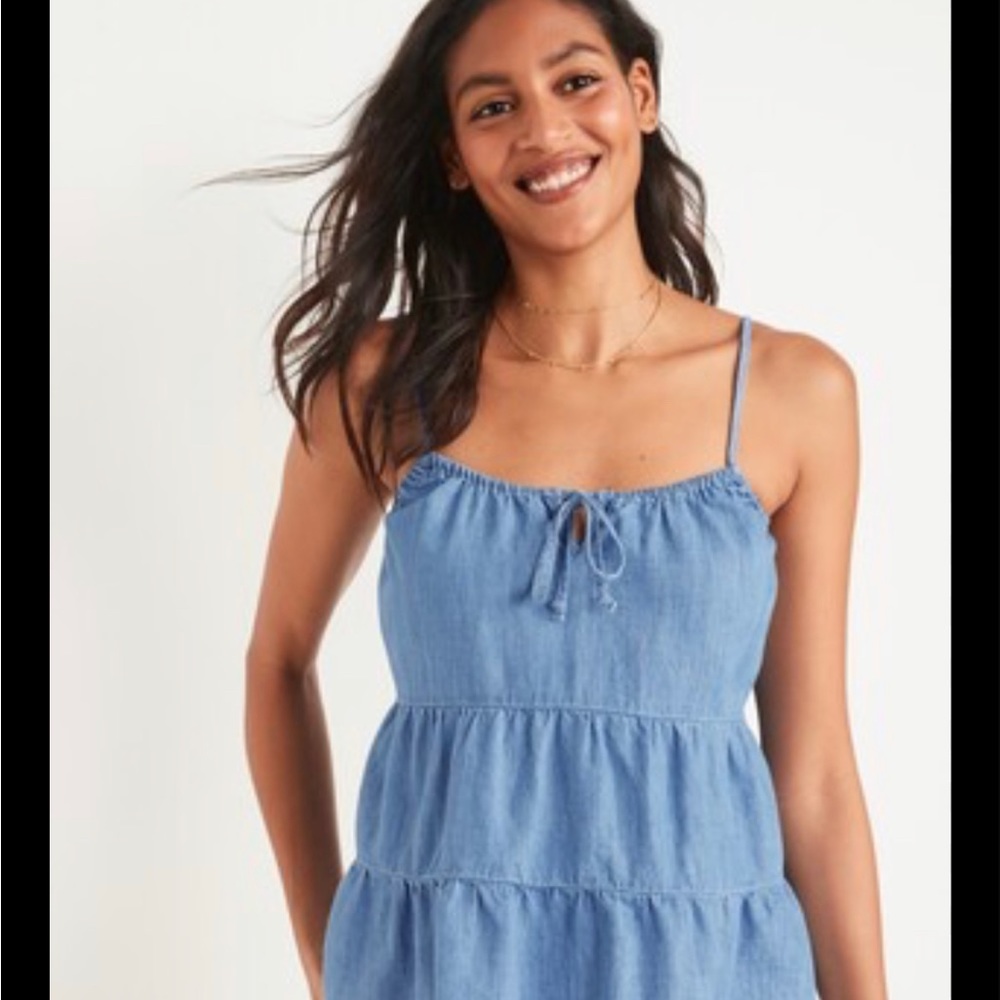 Old Navy Tiered Jean Cami Swing Tank